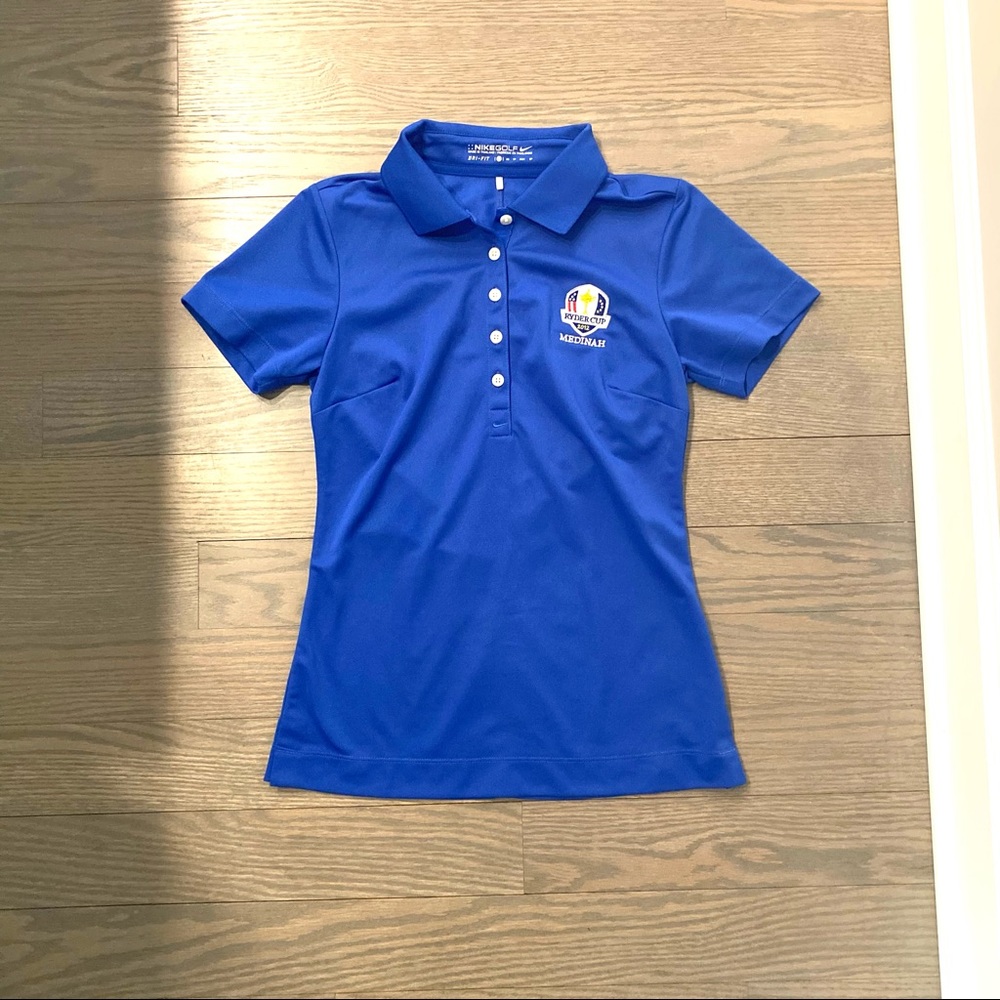 NWOT Ryder Cup MEDINAH NIKE Women Golf Polo DriFit